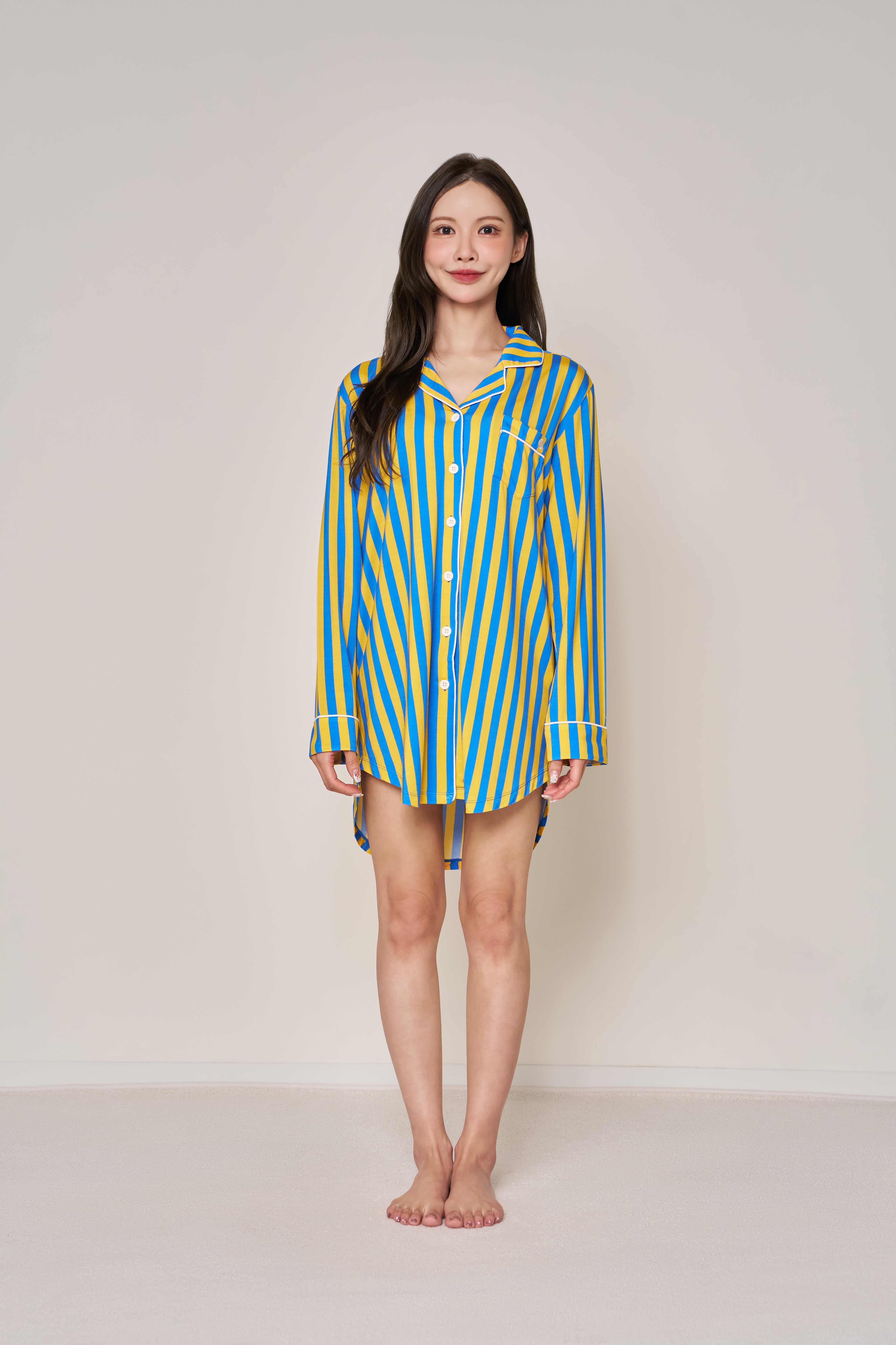 Long Button-Up Sleep Shirt