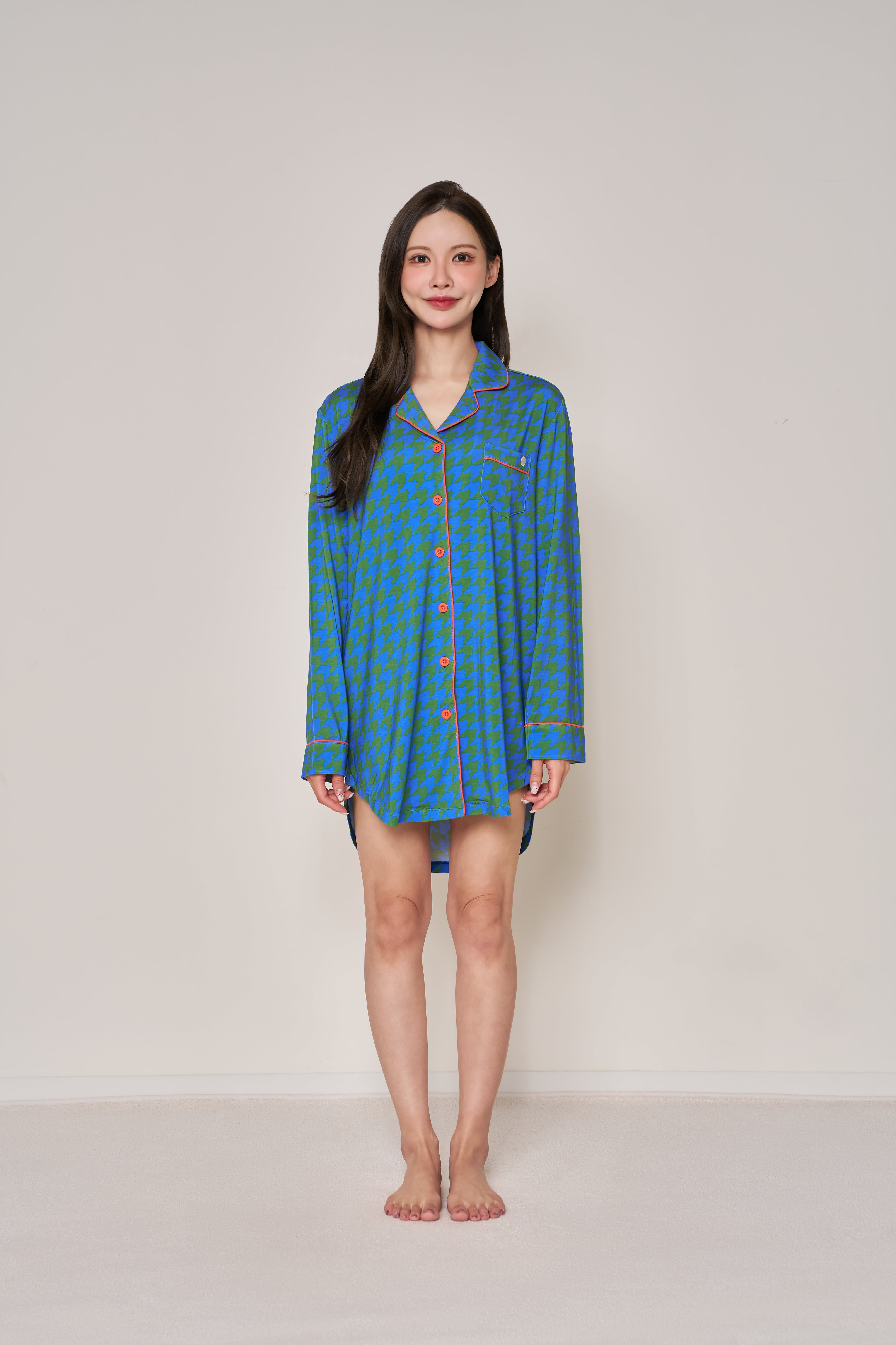 Long Button-Up Sleep Shirt