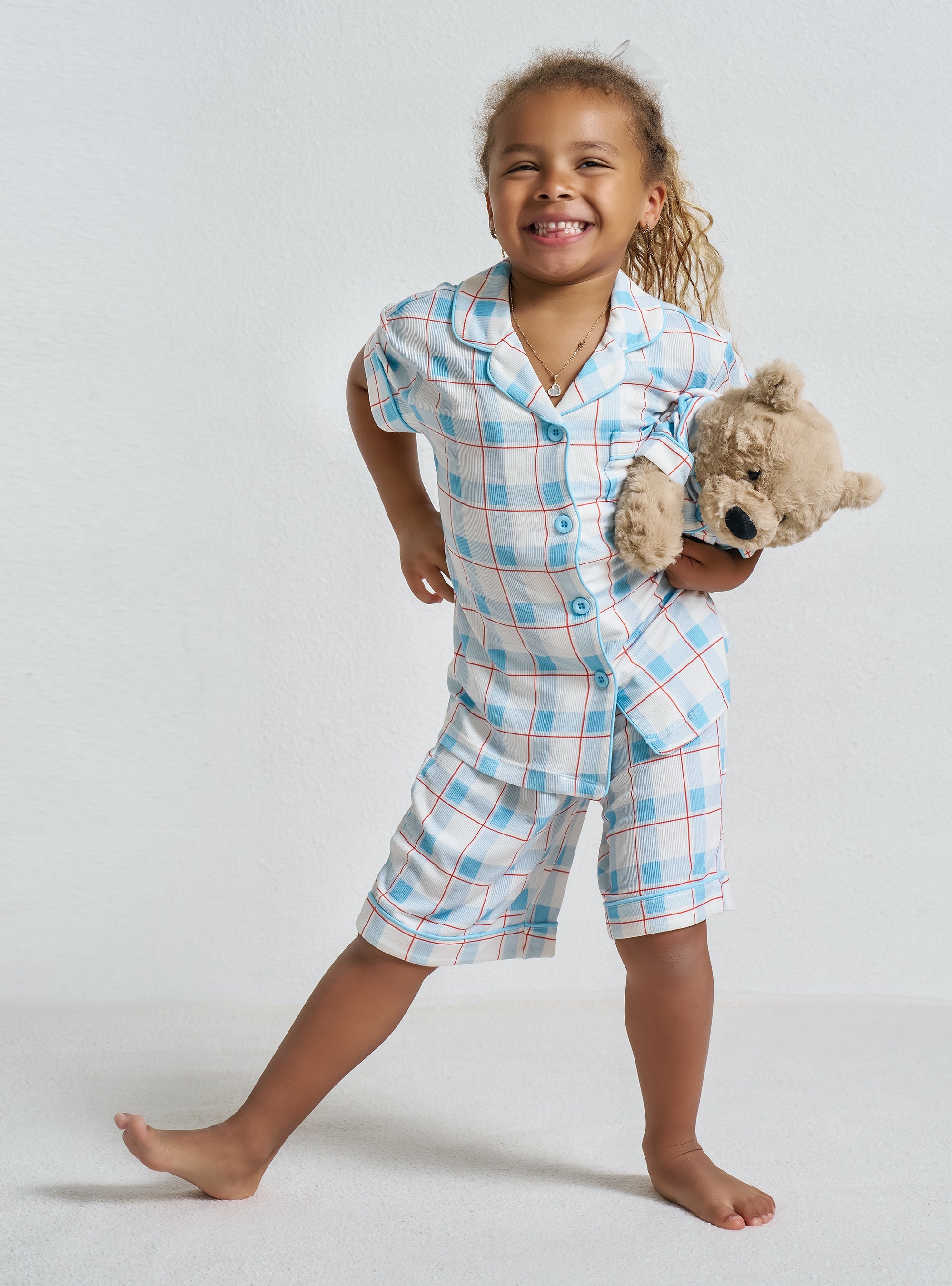 Kids' Shorts Button-Up Set