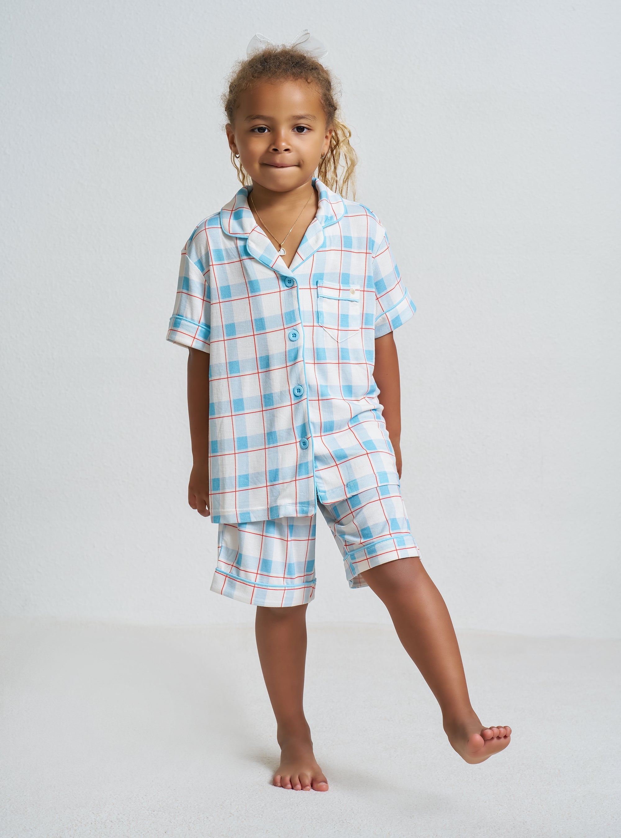 Kids' Shorts Button-Up Set