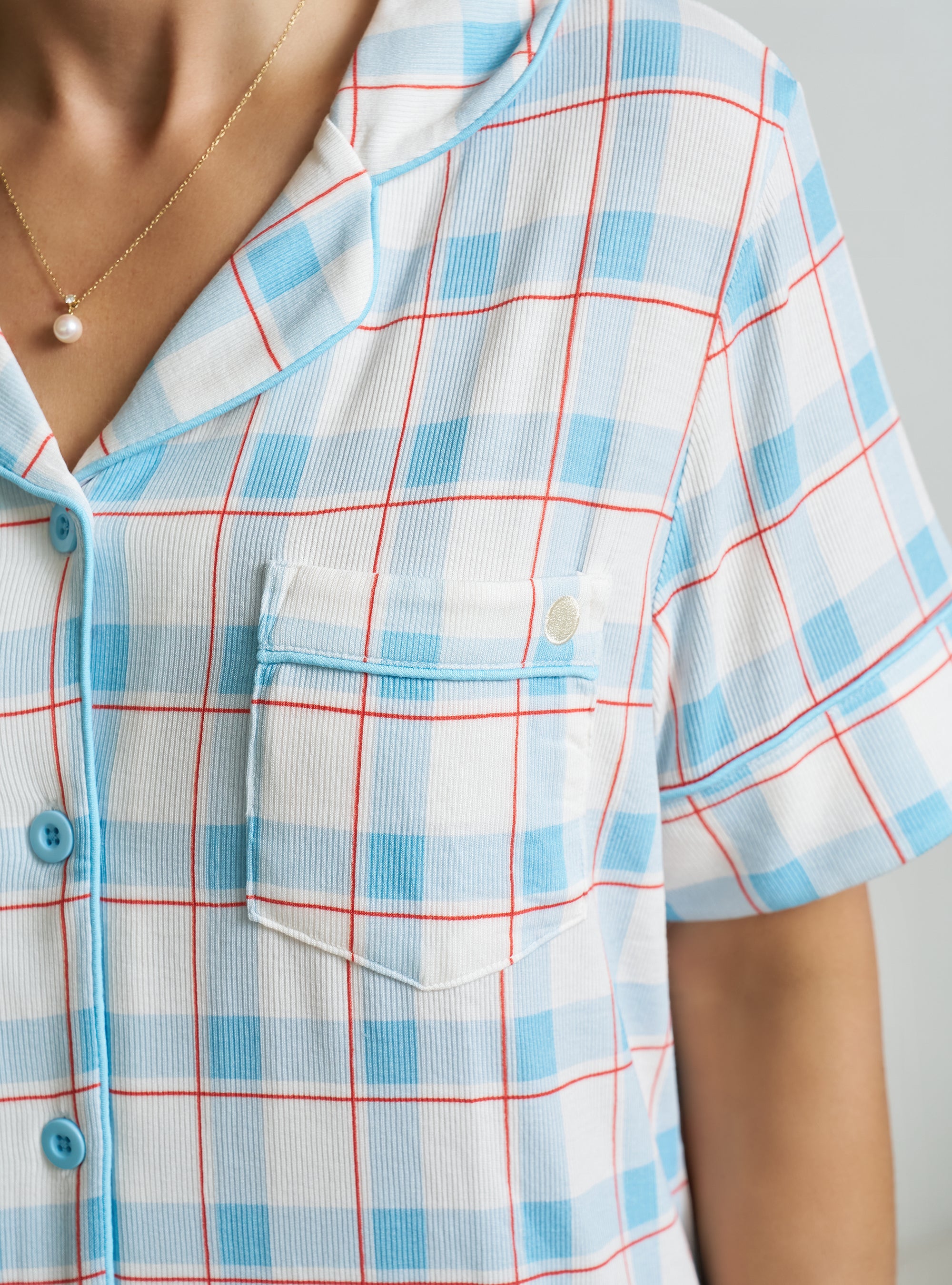 Women's Shorts Button-Up Set
