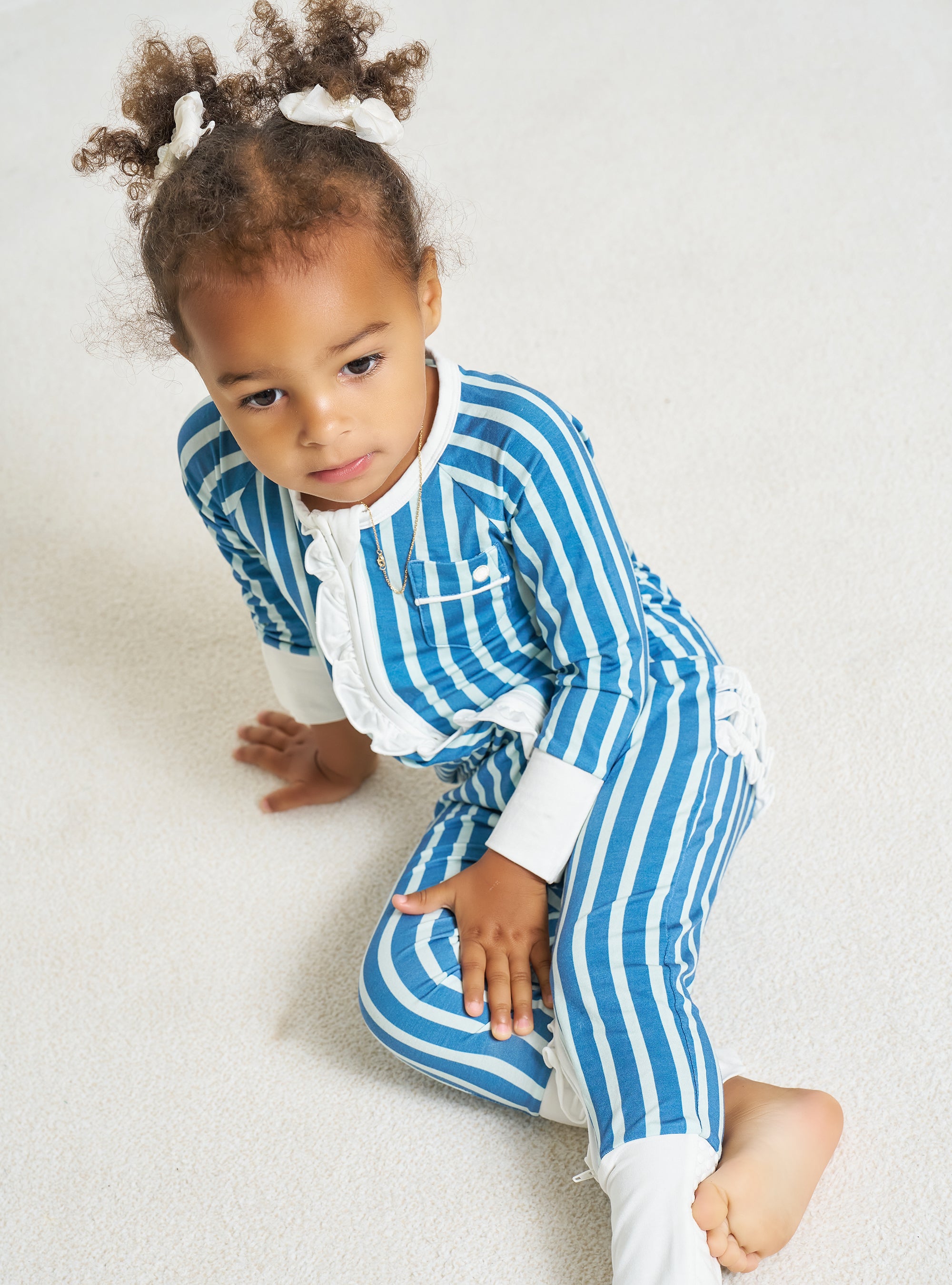 Zipper Romper with Ruffles