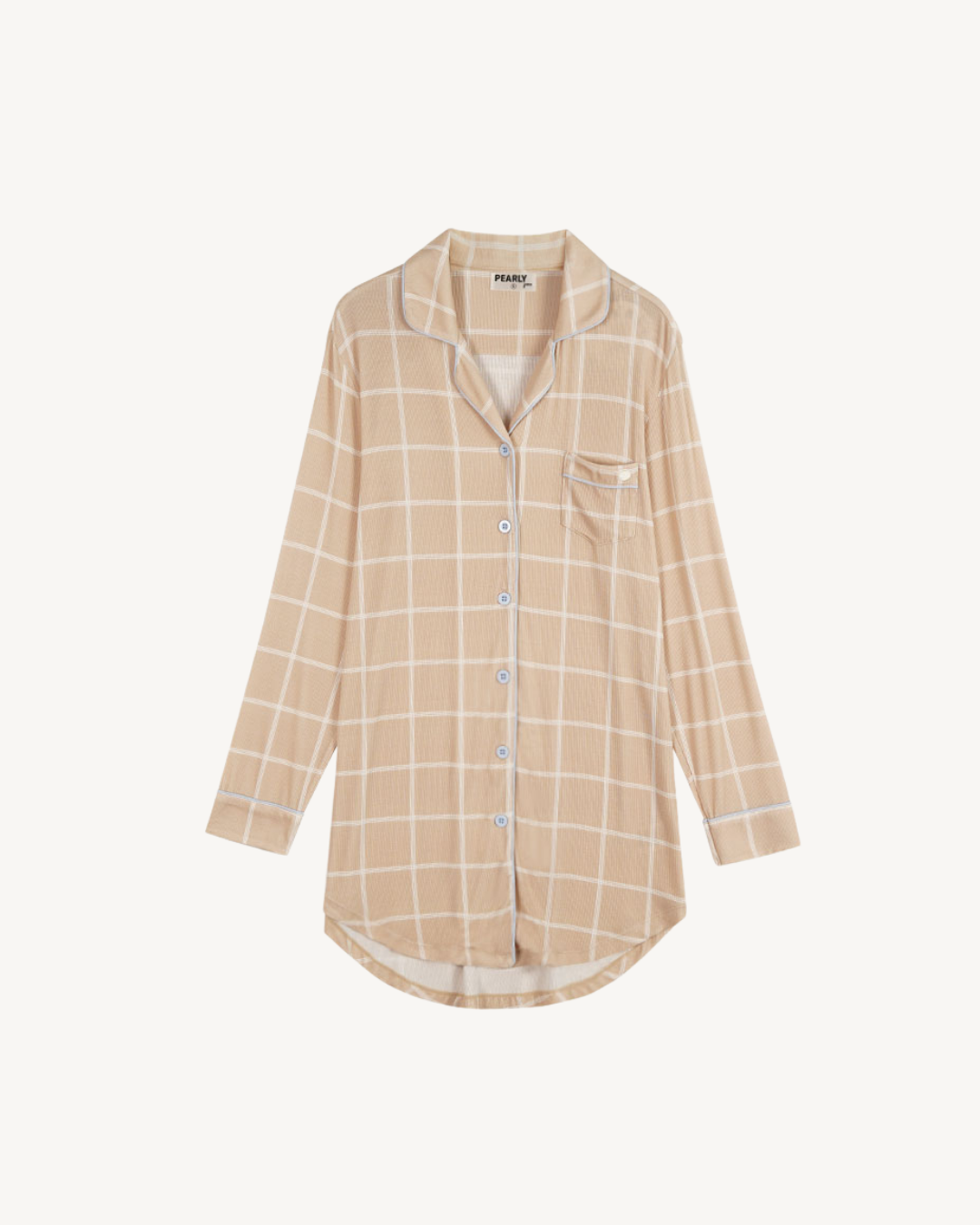 Long Button-Up Sleep Shirt