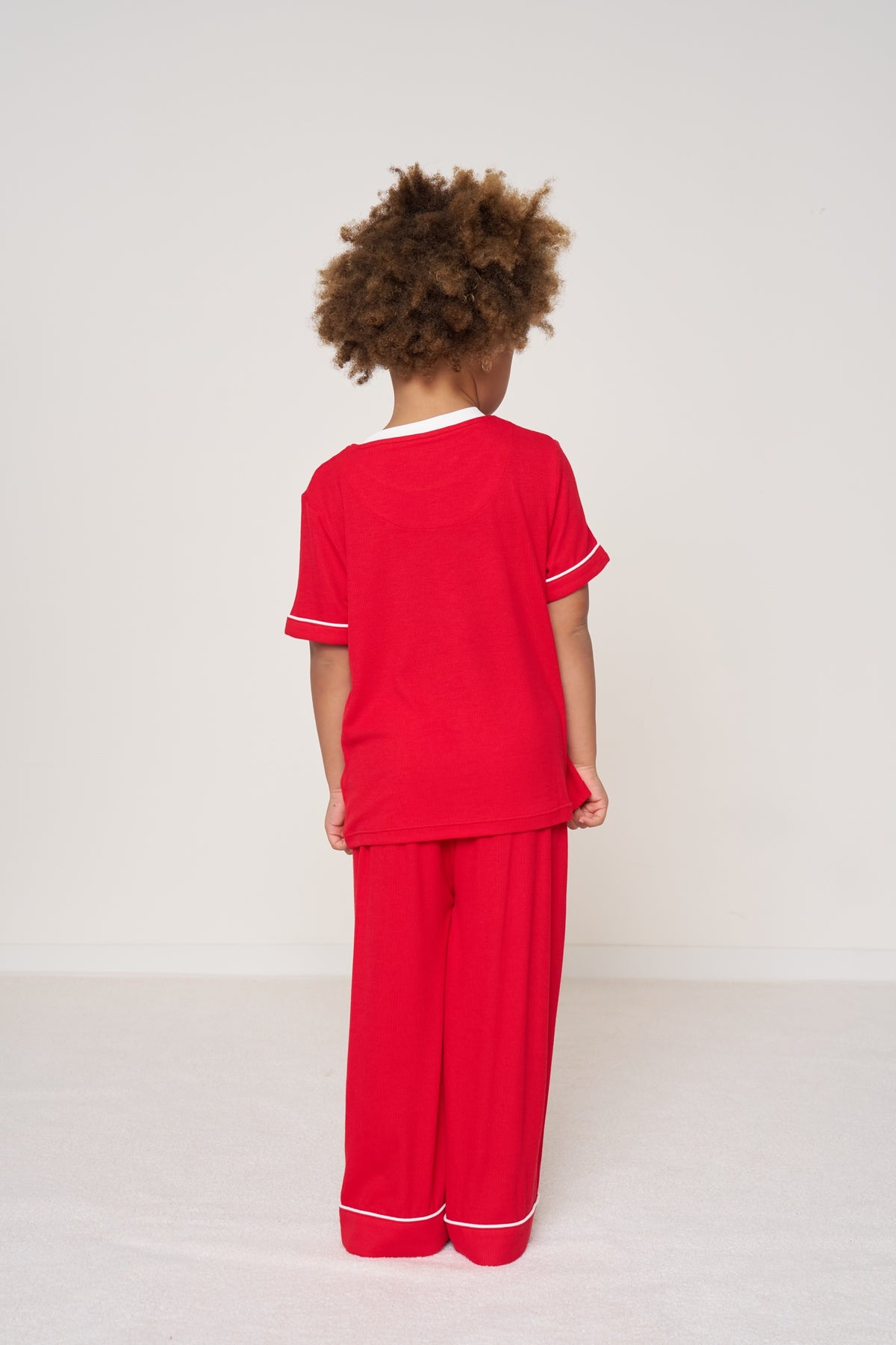 Kids' Pocket T-Shirt Set Christmas - Candy Cane Ribbed Bamboo