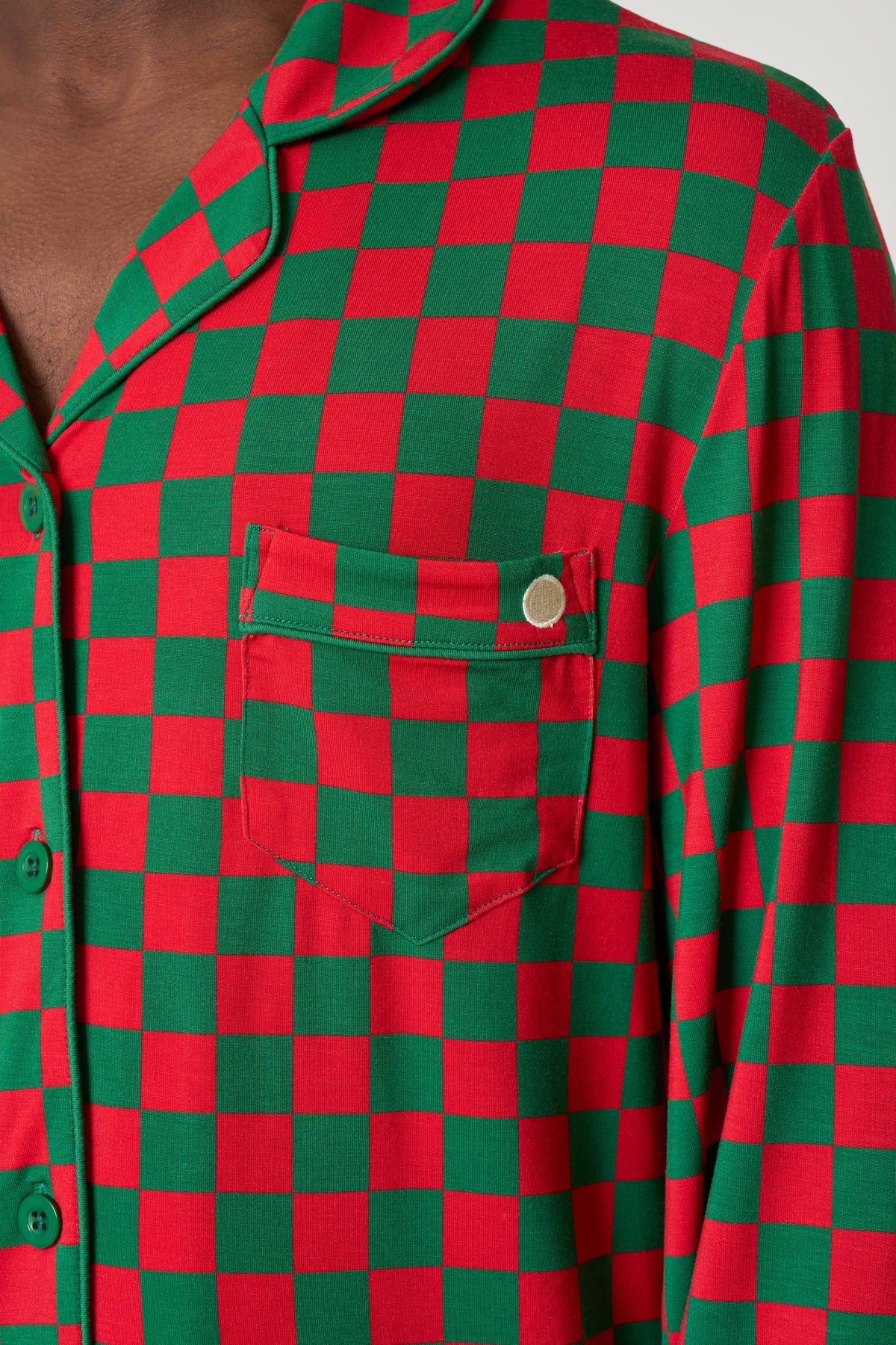 Men's Button-Up Set Christmas - Merry Checkmate TENCEL™ Modal