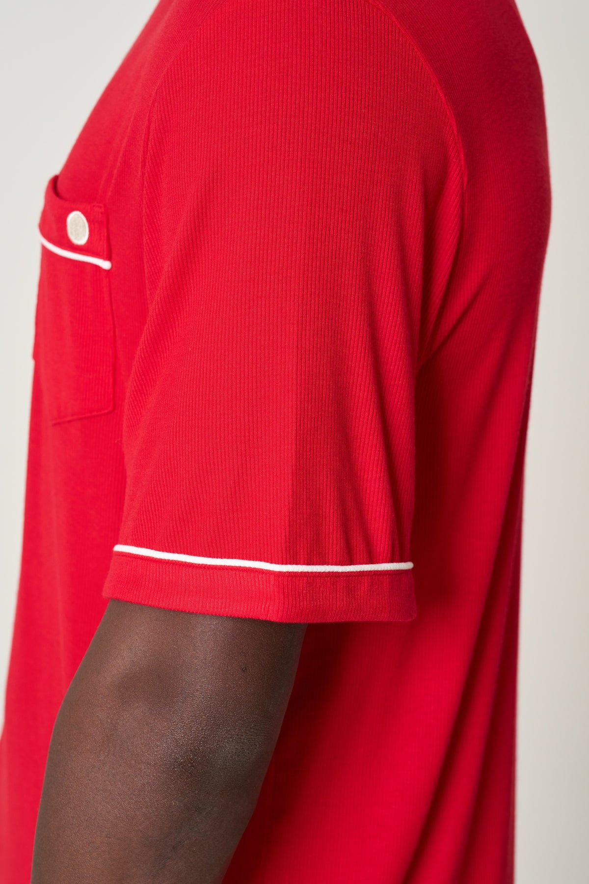 Pocket T-Shirt Set Christmas - Candy Cane Ribbed Bamboo