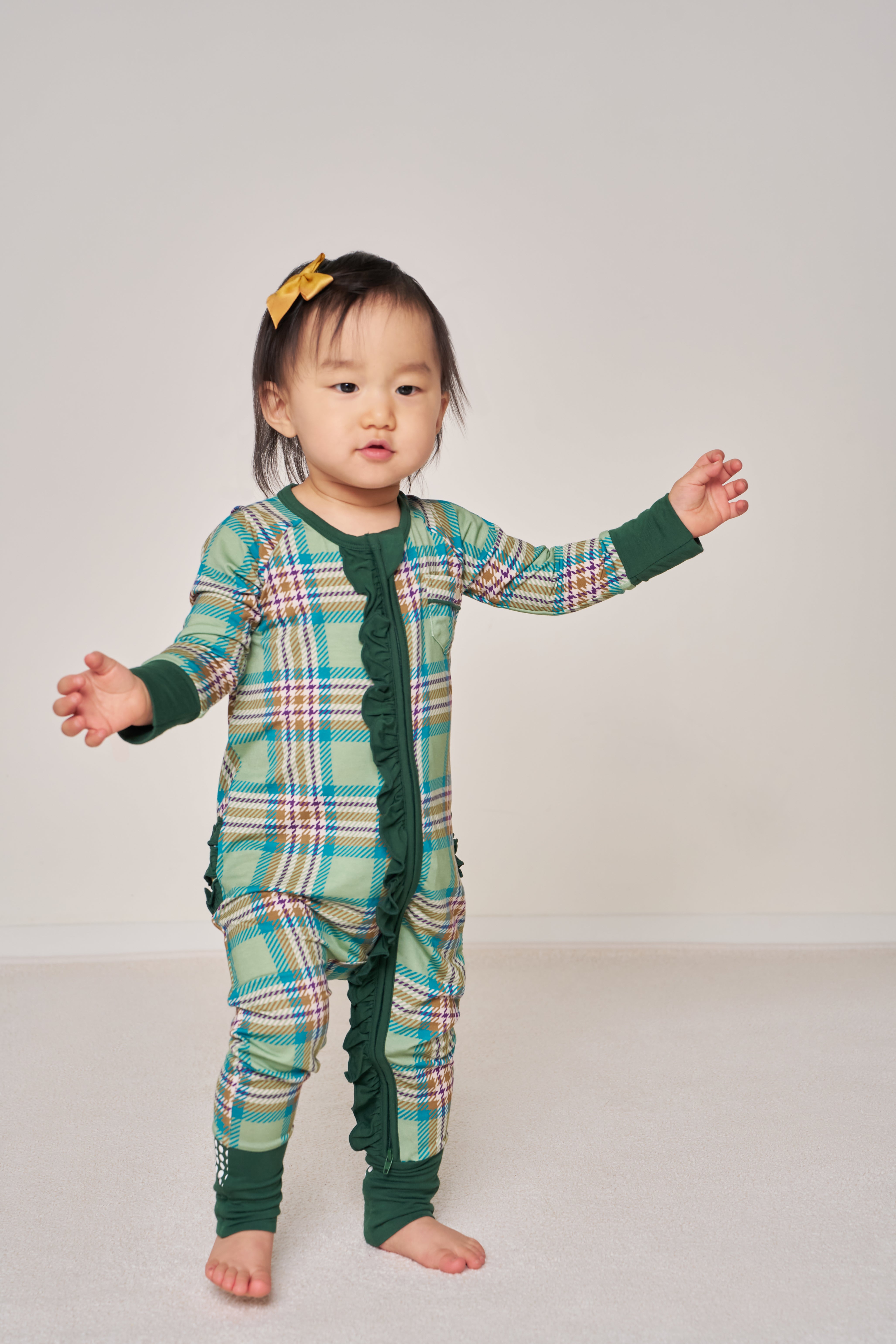 Zipper Romper with Ruffles