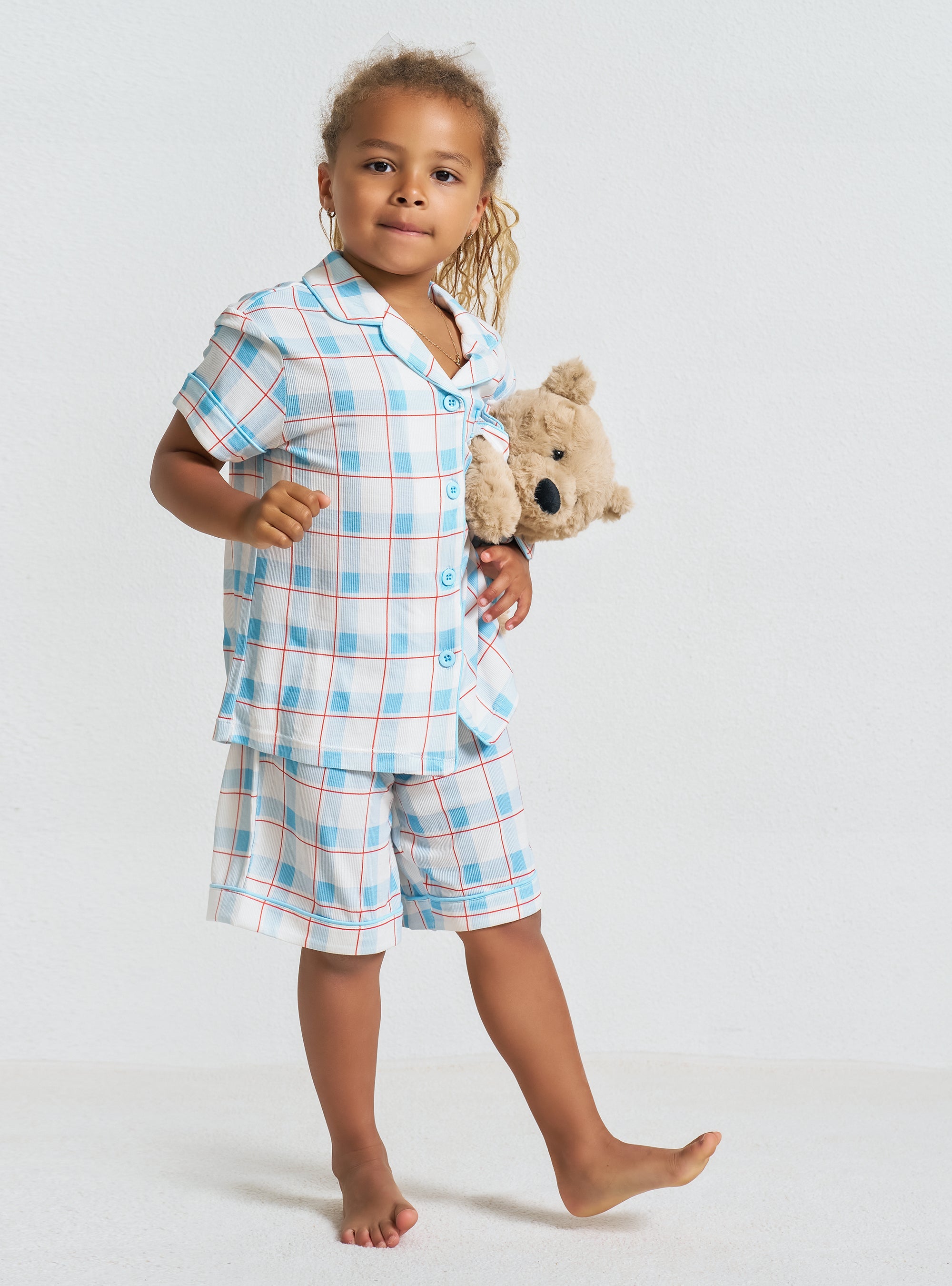 Kids' Shorts Button-Up Set