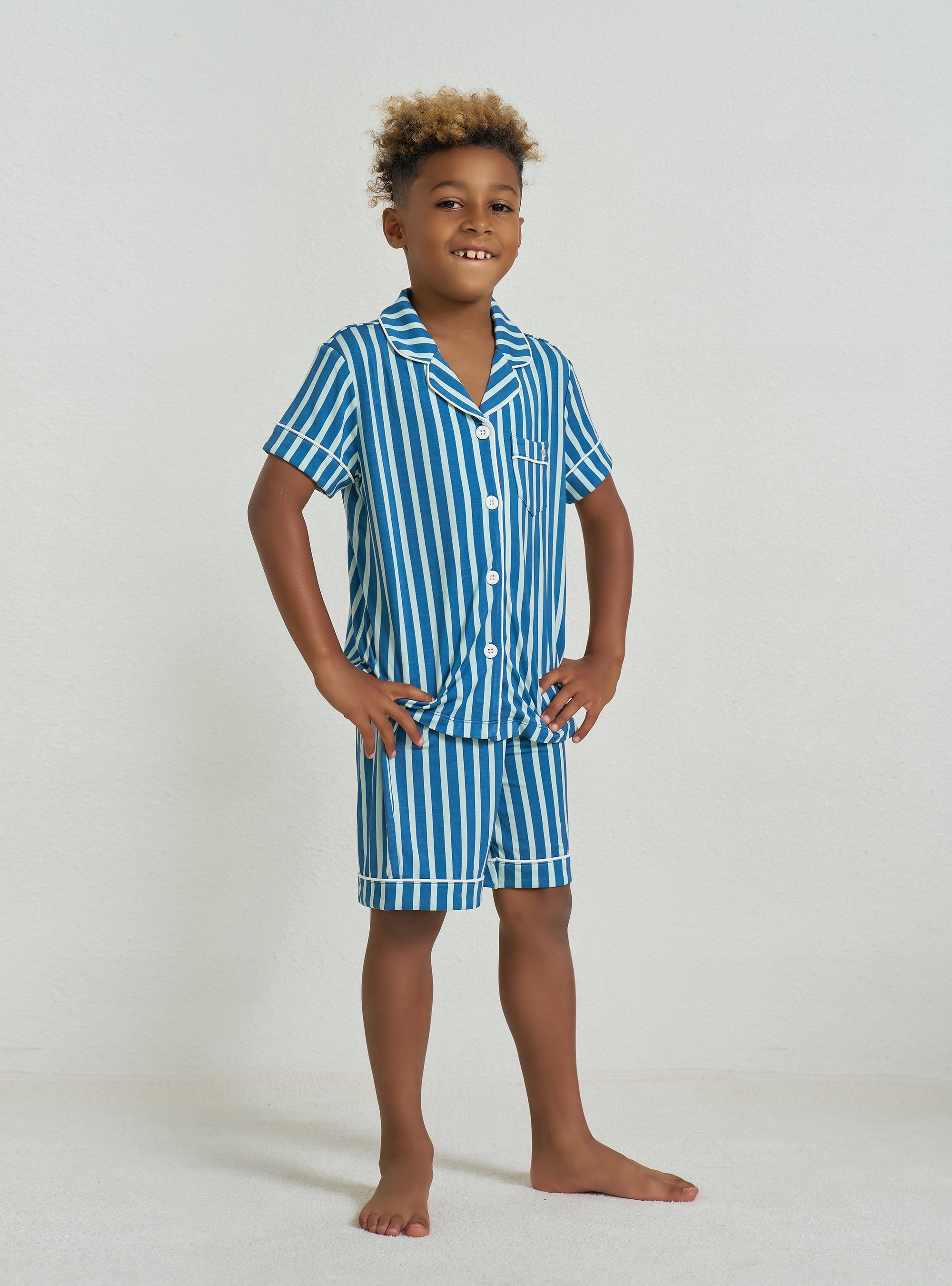 Kids' Shorts Button-Up Set