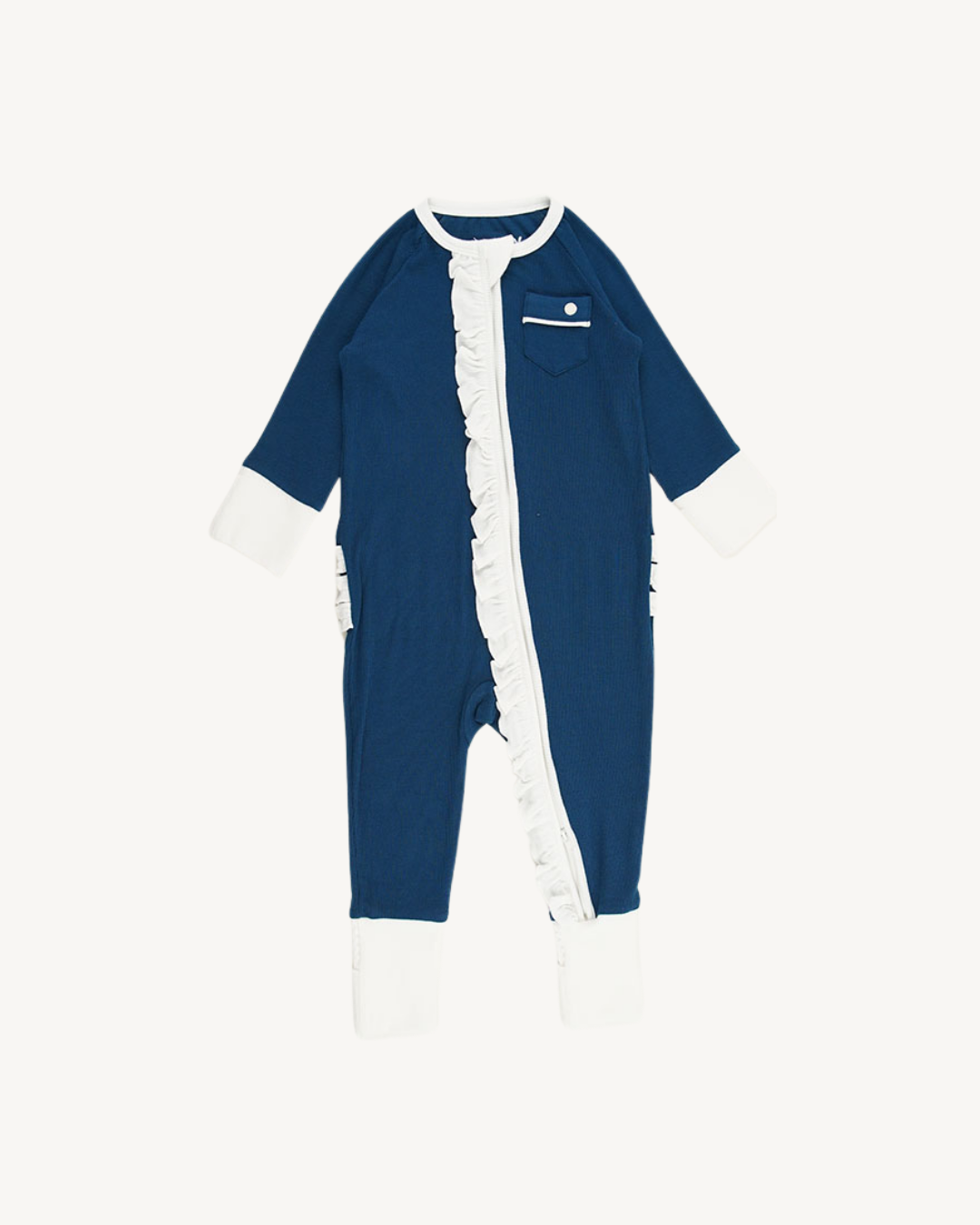 Zipper Romper with Ruffles