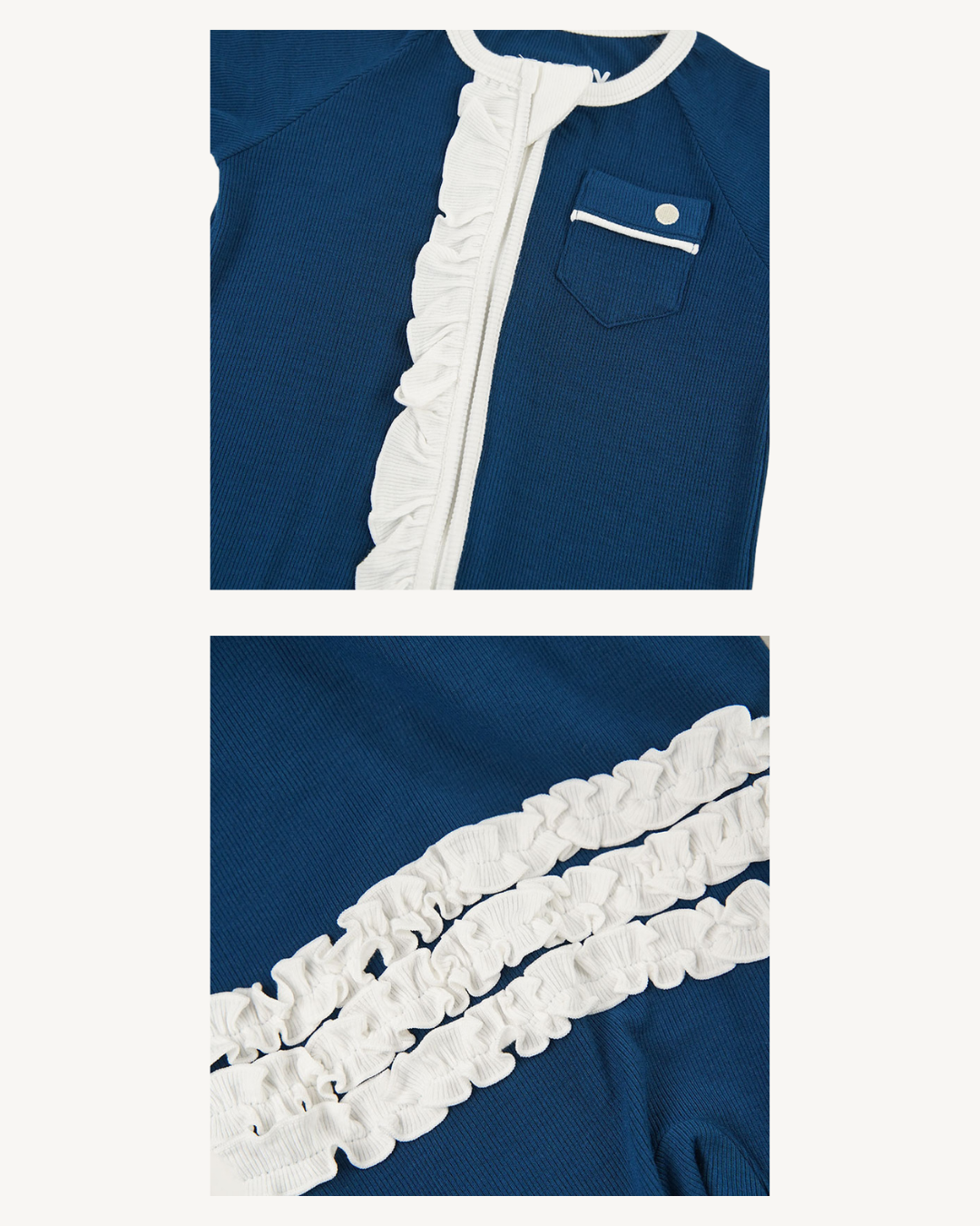 Zipper Romper with Ruffles