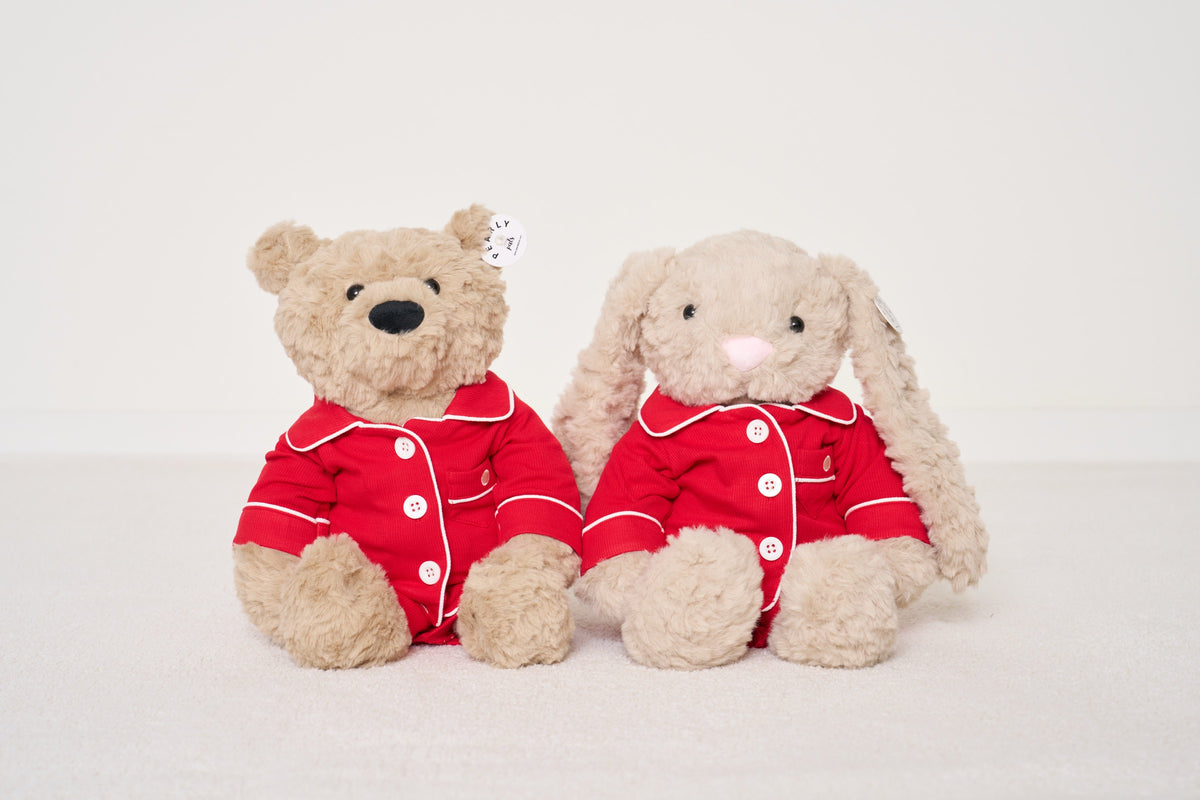 PEARLYpals Button-Up Set Christmas - Candy Cane Ribbed Bamboo